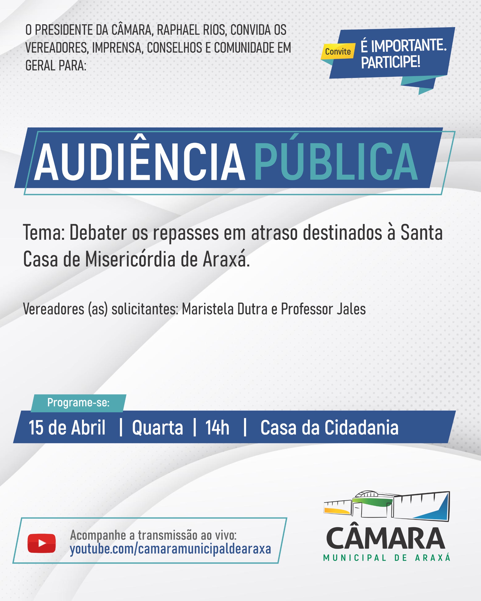 Convite - Audiência Pública - 15/04/2026