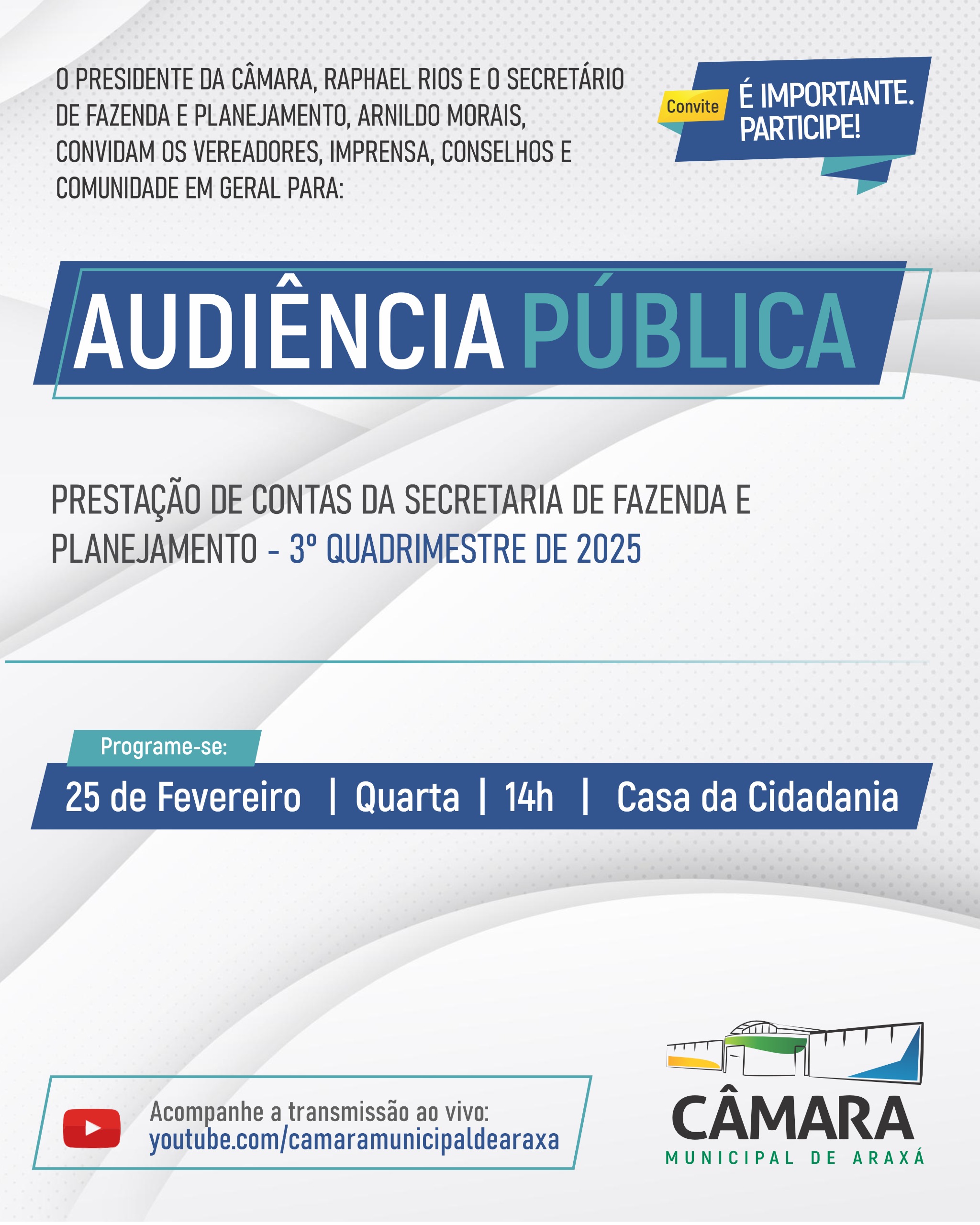 Convite - Audiência Pública - 25/02/2026