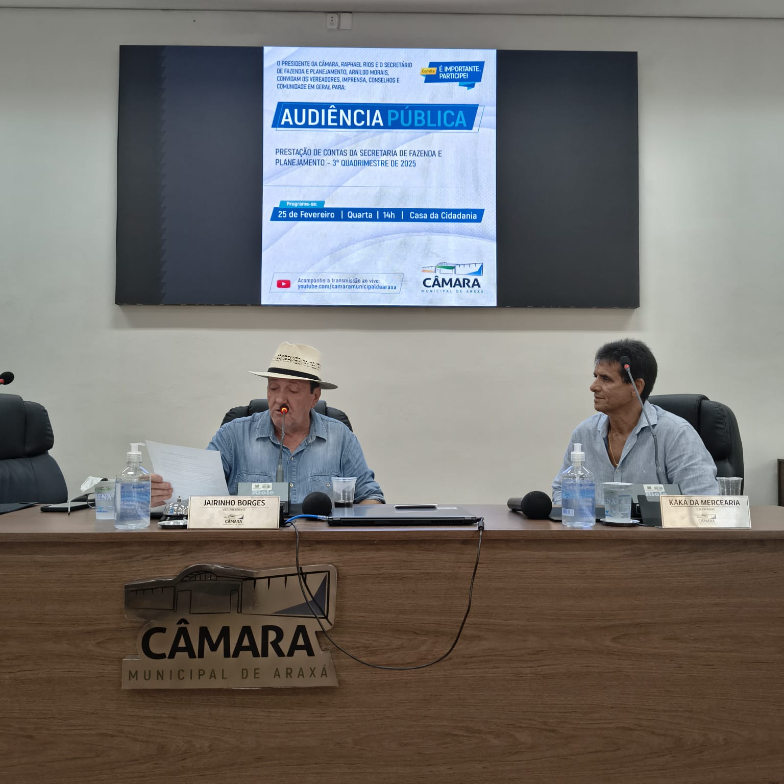 Município apresenta prestação de contas do 3º quadrimestre de 2025 em Audiência Pública